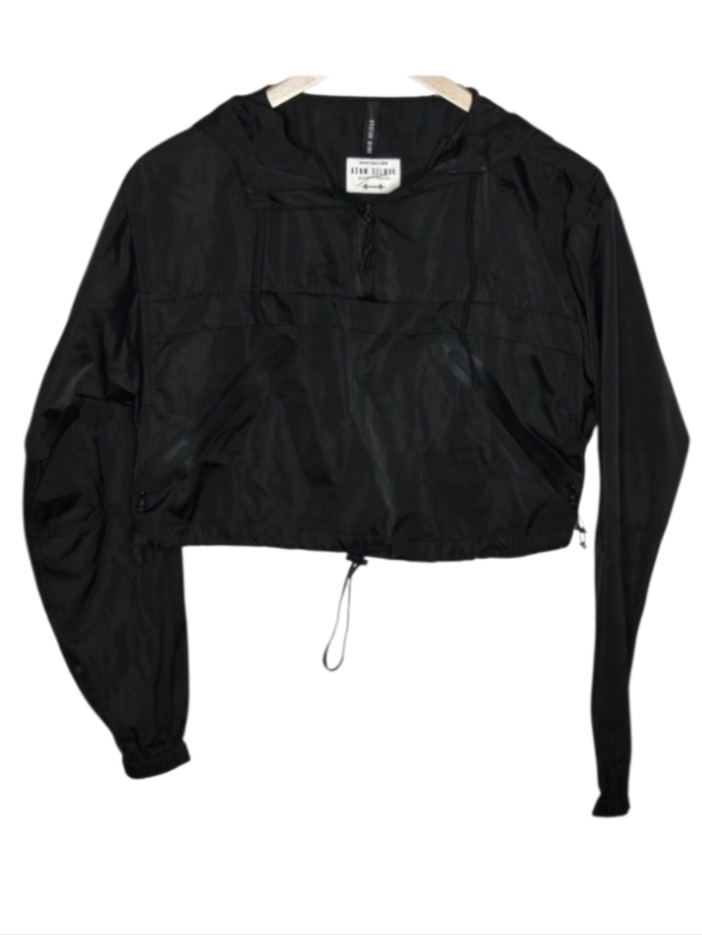 Adam Selman Sport Cropped Hooded Parka Black
